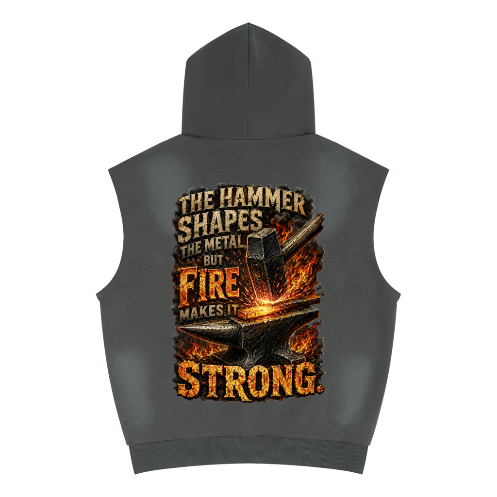 KEEP MOTION Unisex Vintage Wash Sun Fade Sleeveless Hoodie