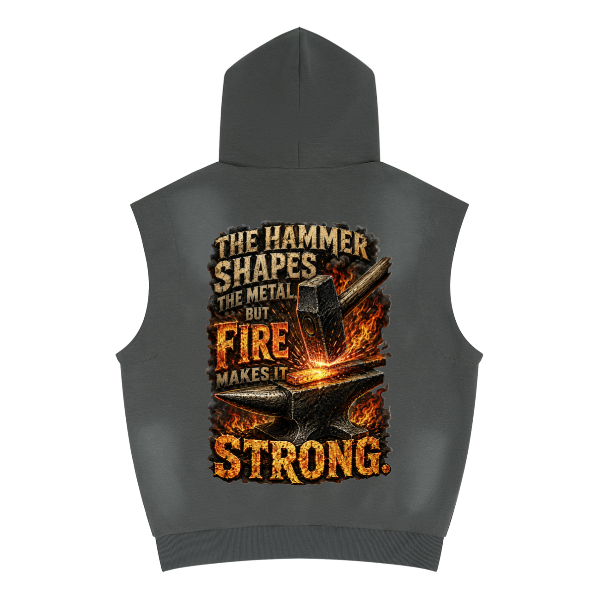 KEEP MOTION Unisex Vintage Wash Sun Fade Sleeveless Hoodie