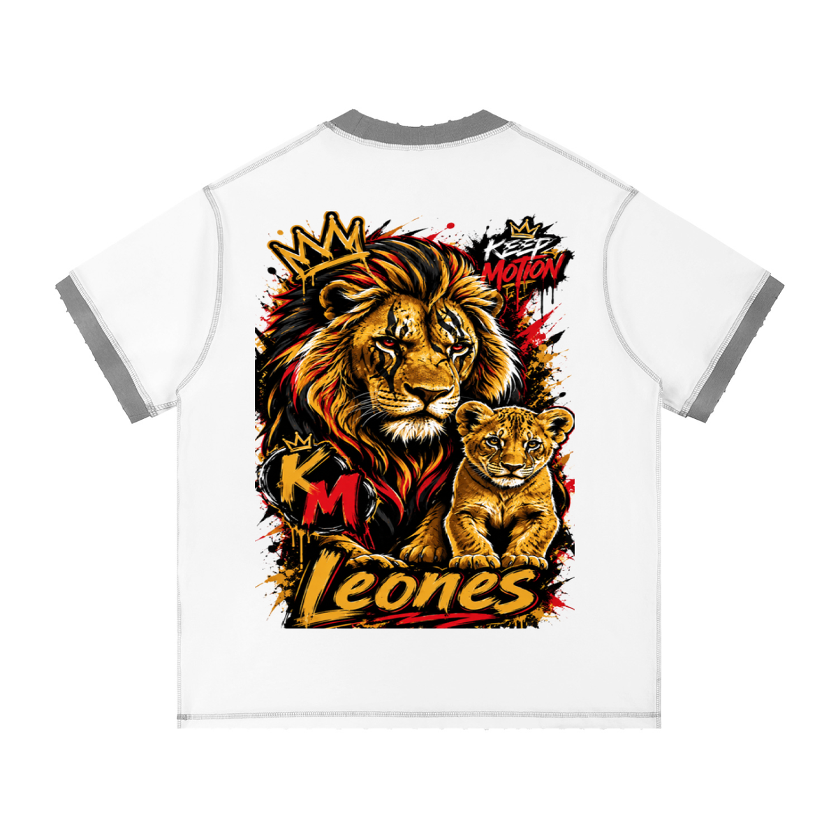 KEEP MOTION CONTRAST-STITCHED COTTON T-SHIRT